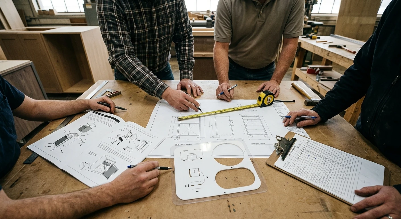Minibar case-good shop drawing, installation manual and inspection checklist under review.