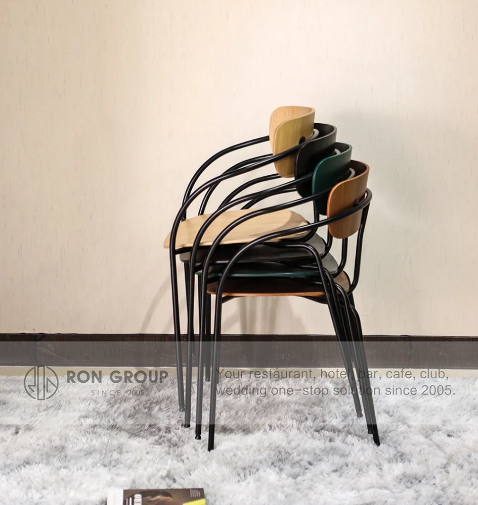 Stackable commercial restaurant dining chairs