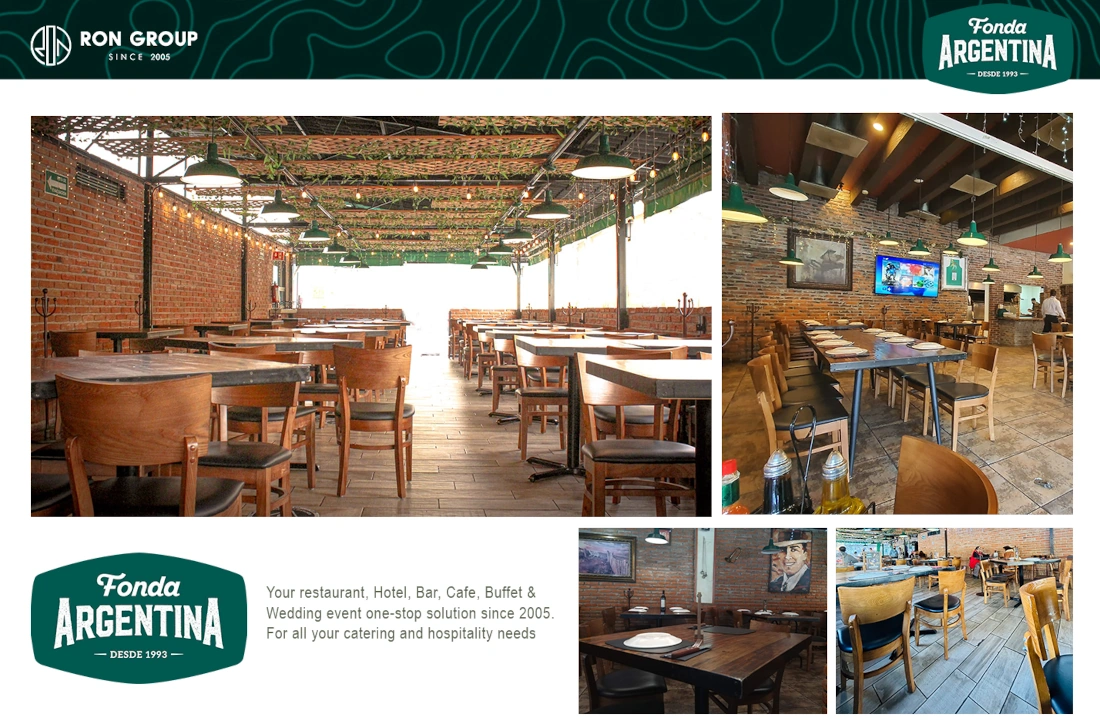 Fonda Argentina Rustic Grill Dining Room Outfitted by Ron Group