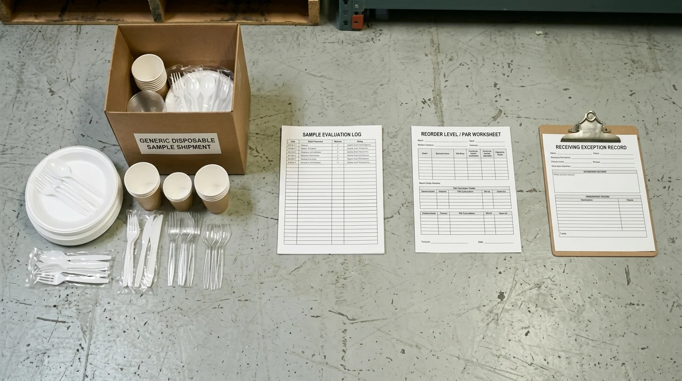Disposable Tableware Sample Kits and Procurement Clipboards