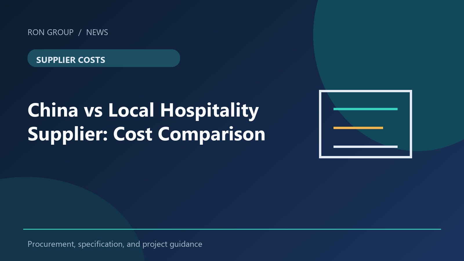 China vs. Local Hospitality Supplier: The Honest Cost Comparison